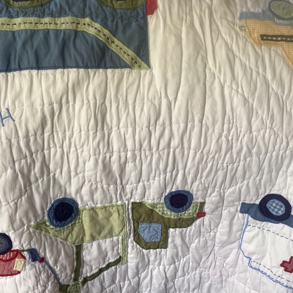 Pottery Barn Kids quilt CARS VEHICLES - Picture 2 of 6